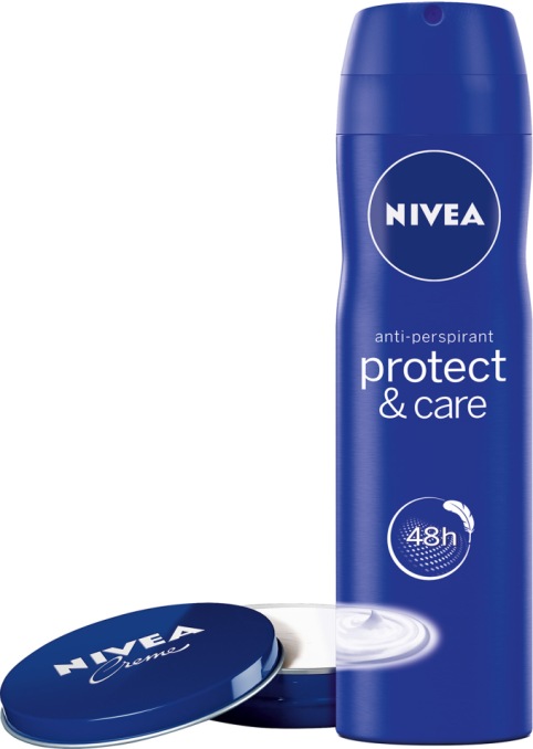 NOVO NIVEA Deo Spray Protect &amp; Care e Lata NIVEA